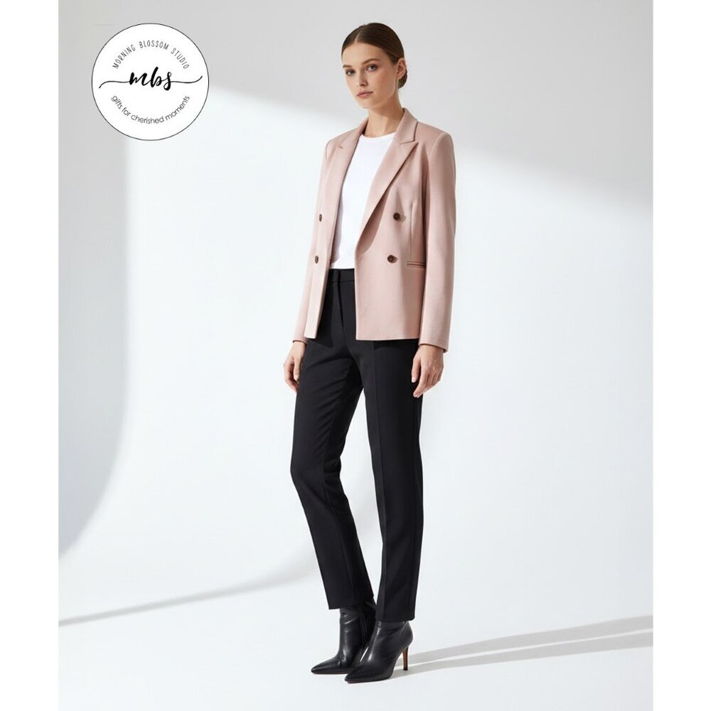 NWOT Riele Knit Double Breasted Blazer Peach Women L‎